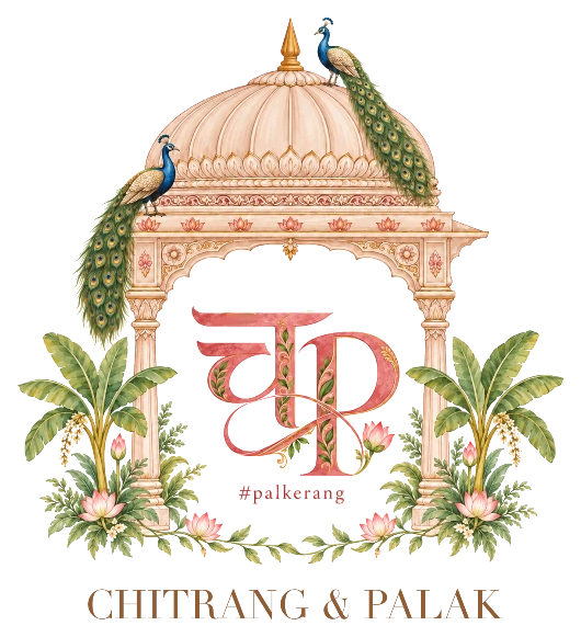 Chitrang and Palak wedding logo